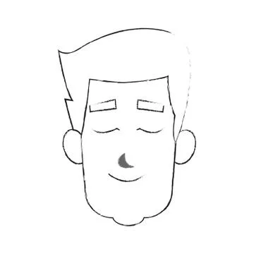 Young man cartoon icon image Stock Illustration