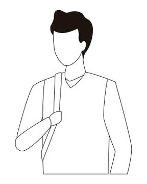 Young man cartoon Illustrazione stock