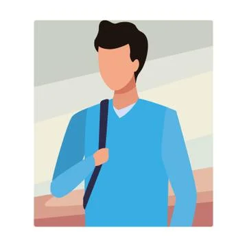 Young man cartoon Illustrazione stock