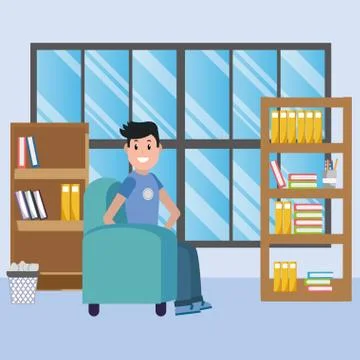 Young man cartoon Stock Illustration