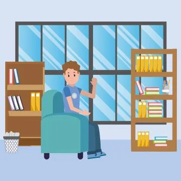 Young man cartoon Stock Illustration