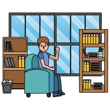 Young man cartoon Stock Illustration