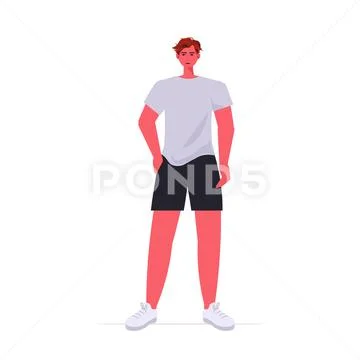 cute young girl teenager or student in casual fashion clothes female  cartoon character standing pose Stock Vector Image & Art - Alamy