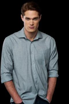 Young man causal posing Stock Photos