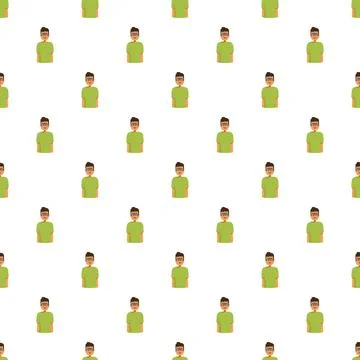 Young man character pattern repeating design 스톡 일러스트