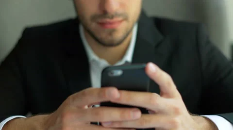 Young man chatting on phone Stock Footage 68598737