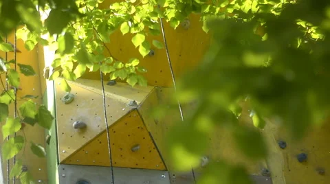 A Young Man, Climbing Wall Stock Footage 64960258