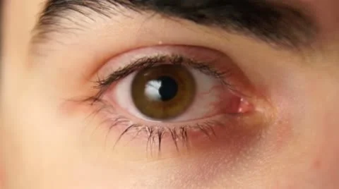 Young Man Closeup Of Eye Stock Footage