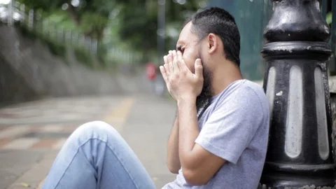 Young Man Crying Stock Footage 107659850