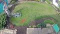 Young man cuts the grass in the yard. Time-lapse shot HD Footage