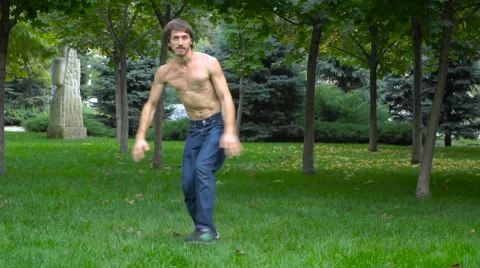 Young man dancing modern dances Stock Footage 68676432