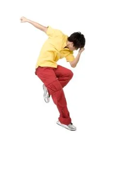 Young man dancing Stock Photos