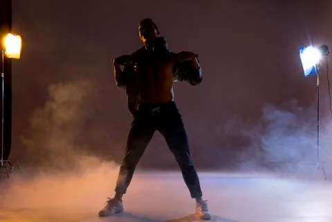 Young man dancing Stock Photos