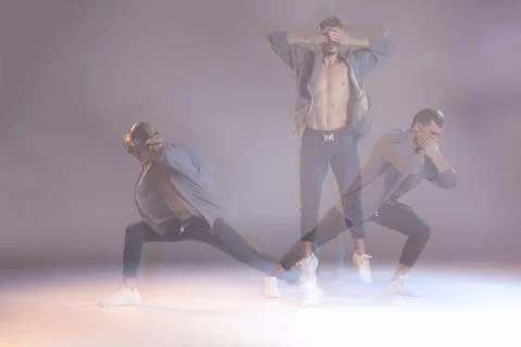 Young man dancing Stock Photos