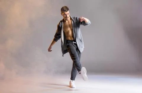 Young man dancing Stock Photos
