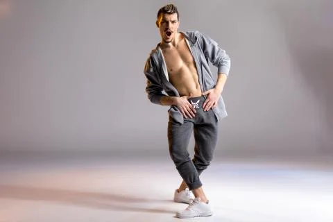 Young man dancing Stock Photos