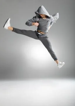 Young man dancing Stock Photos