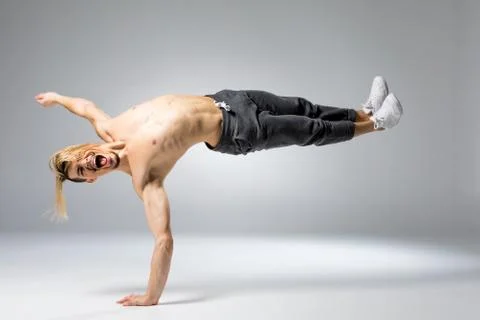Young man dancing Stock Photos