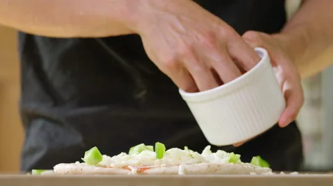Young man decides to make home made Pizza for Dinner. Stock Footage 63020433