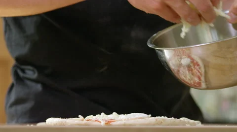 Young man decides to make home made Pizza for Dinner. Video stock 63021551
