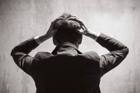 Young man in despair Foto stock