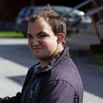 A young man with a developmental disorder Stock Photos