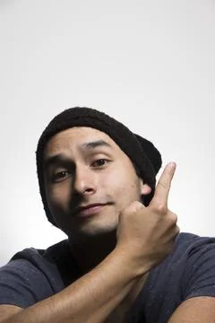 Young Man with different expressions Stock Photos