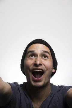 Young Man with different expressions Stock Photos