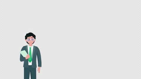 A Young Man With Documents In His Hand Alpha Channel Stock Footage 287774627