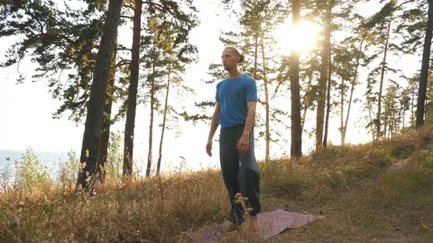 Man doing yoga Stock Photos, Royalty Free Man doing yoga Images