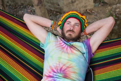 Young man with dreadlocks Stock Photos