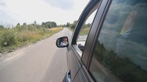 The young man driving a car Stock Footage 7766256