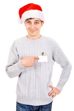 Young Man with a Empty Badge Stock Photos