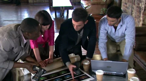 A  young man in an empty loft room. Portrait of a young professional man. Vídeos de archivo 32732321
