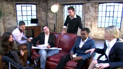 A  young man in an empty loft room. Portrait of a young professional man. Stock-Footage 32732939