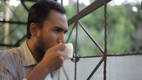Young Man Enjoy Coffee Stock Footage 107600319