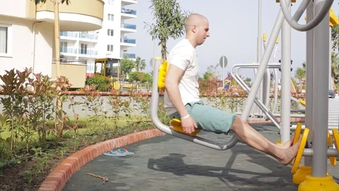 Young man exercising Stock-Footage 76480333