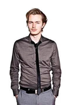 Young man expression portrait Stock Photos