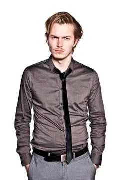 Young man expression portrait Stock Photos