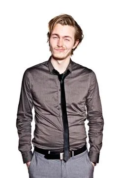Young man expression portrait Stock Photos