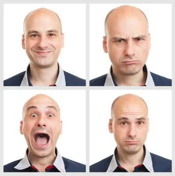 Young man face expressions Stock-Fotos