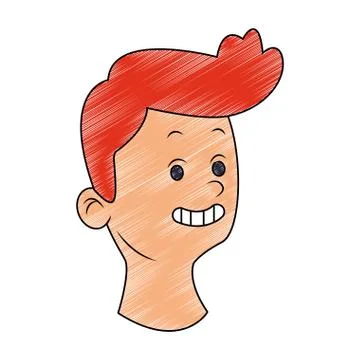 Young man face scribble Stock Illustration