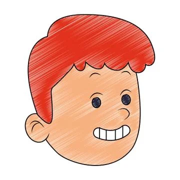 Young man face scribble Stock Illustration