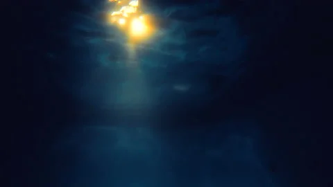 Young man falls from the sky to the ocean, drowns without being able to float Stock Footage 233620646