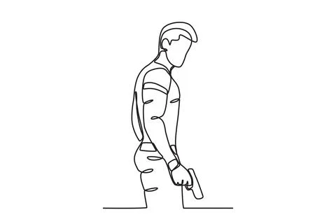A young man fighting a war Stock Illustration