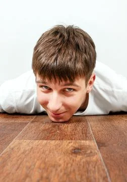 Young Man on the Floor Stock-Fotos