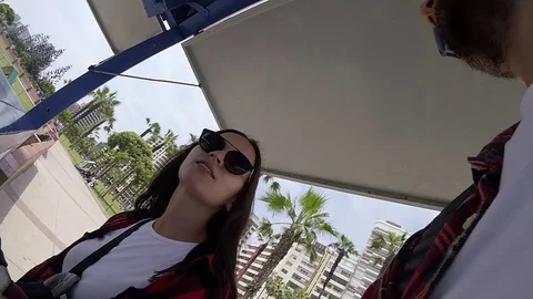 Young Man Forgot to Switch off his GoPro Camera and Left it in Park Stock Footage 82843050