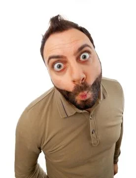 Young man with funny expression. Stock Photos