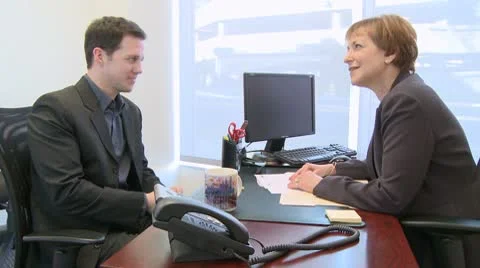 Young man gets the job Stock Footage 10743128
