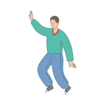 Young Man Giving High Five Hand Gesture Vector Illustration Stock Illustration